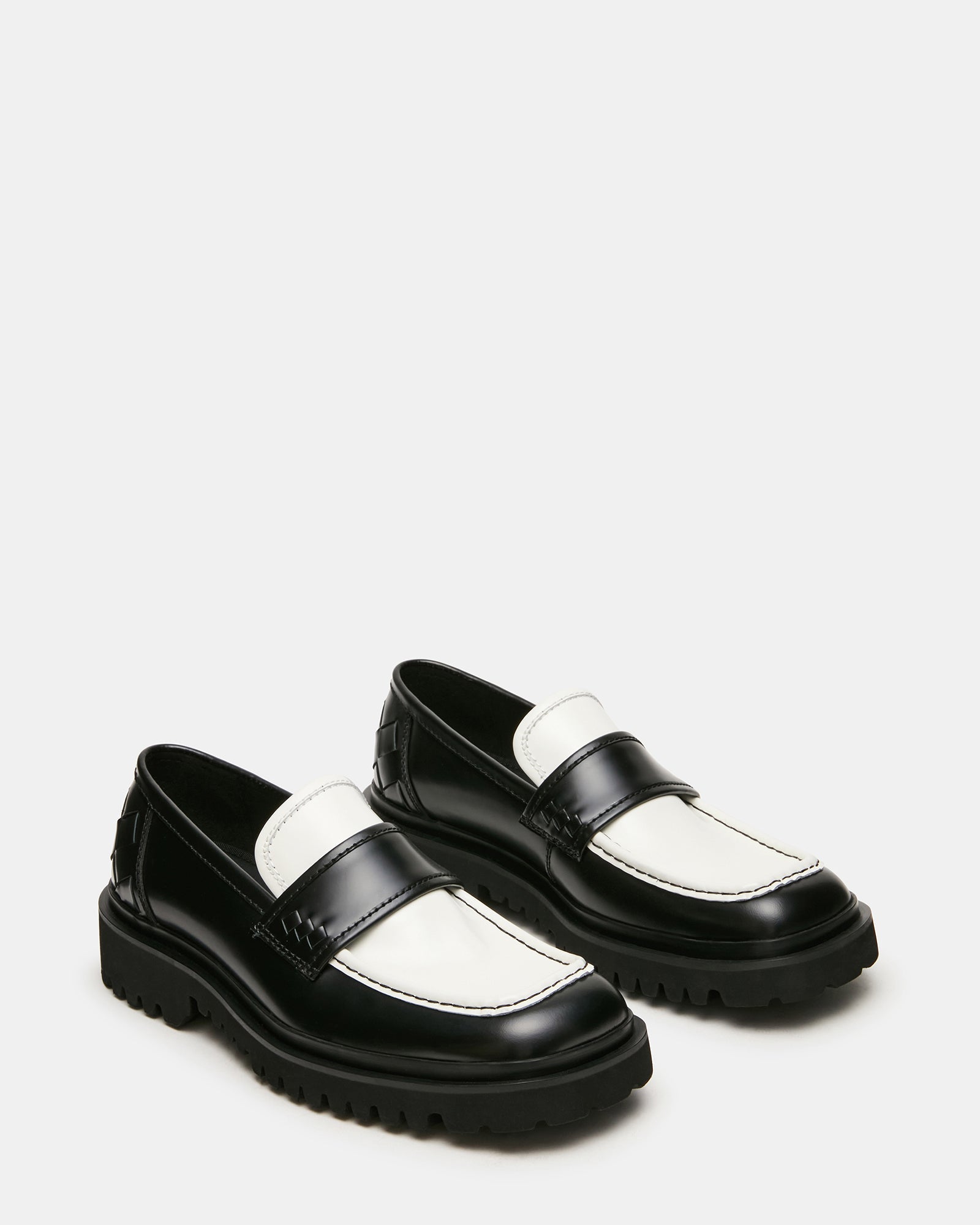 VINCENZO BLACK/WHITE LEATHER